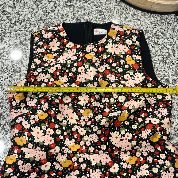 RED VALENTINO Chelsea Sleeveless Micro-Flower Jacquard Minidress Size 46 - Picture 11 of 13